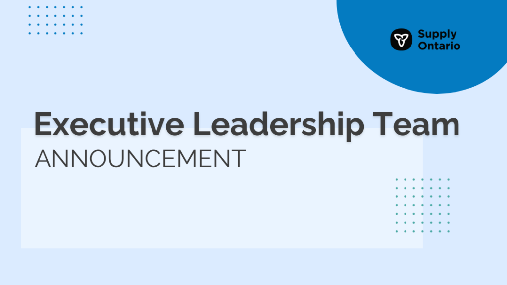 Supply Ontario onboards two executive leaders Supply Ontario